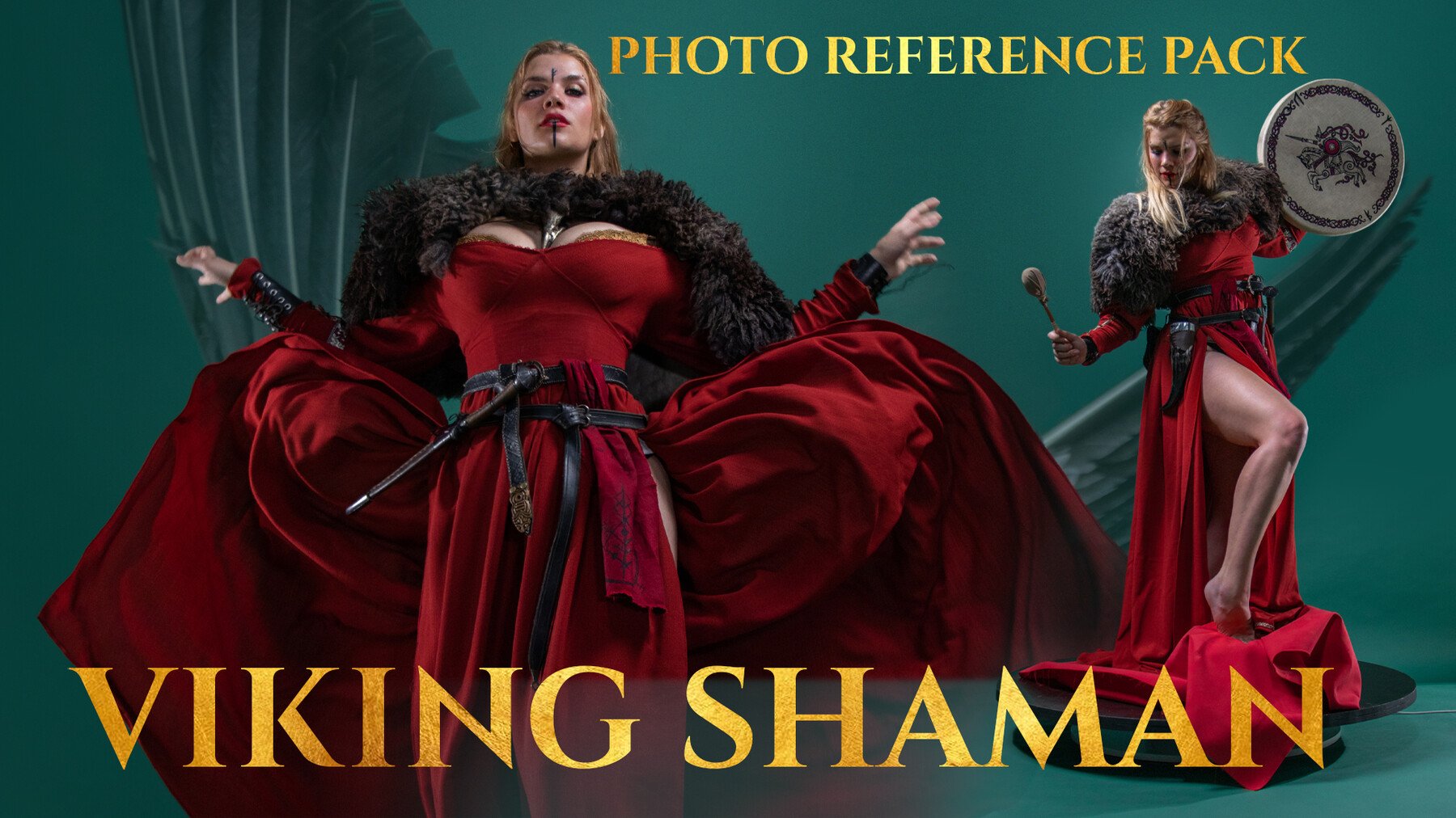 Viking Shaman - Reference Photo Pack for Artists 412 JPEGs