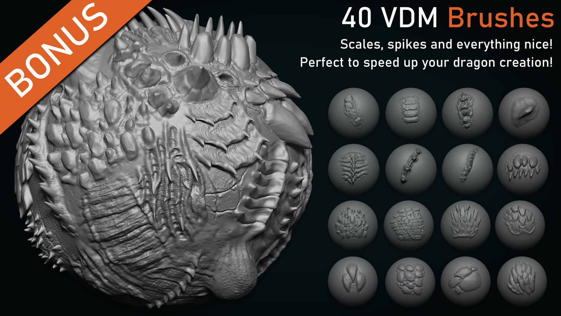 Tutorial - Dragon Concept in Zbrush + 40 VDM Brushes