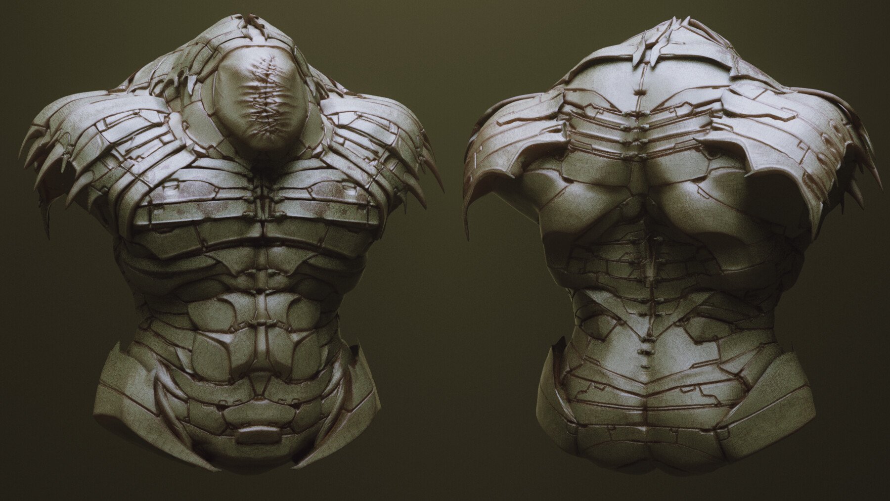 TORSOS - 33 Character & Creature Zbrush Insertmesh Brush