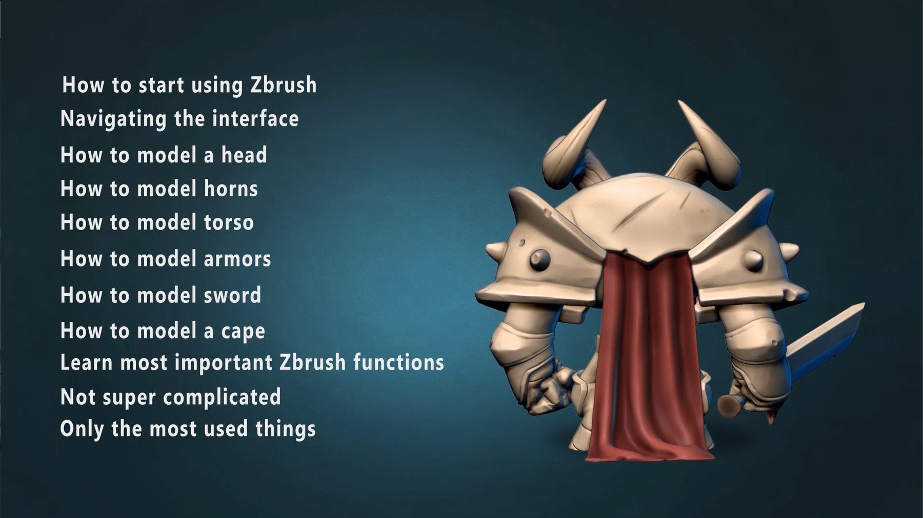 Absolute beginners Zbrush course