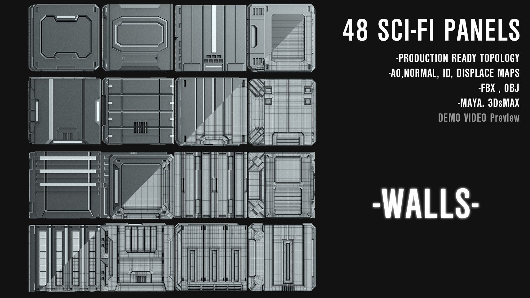 48 REPEATABLE SCI-FI PANELS [4 in one Passes]