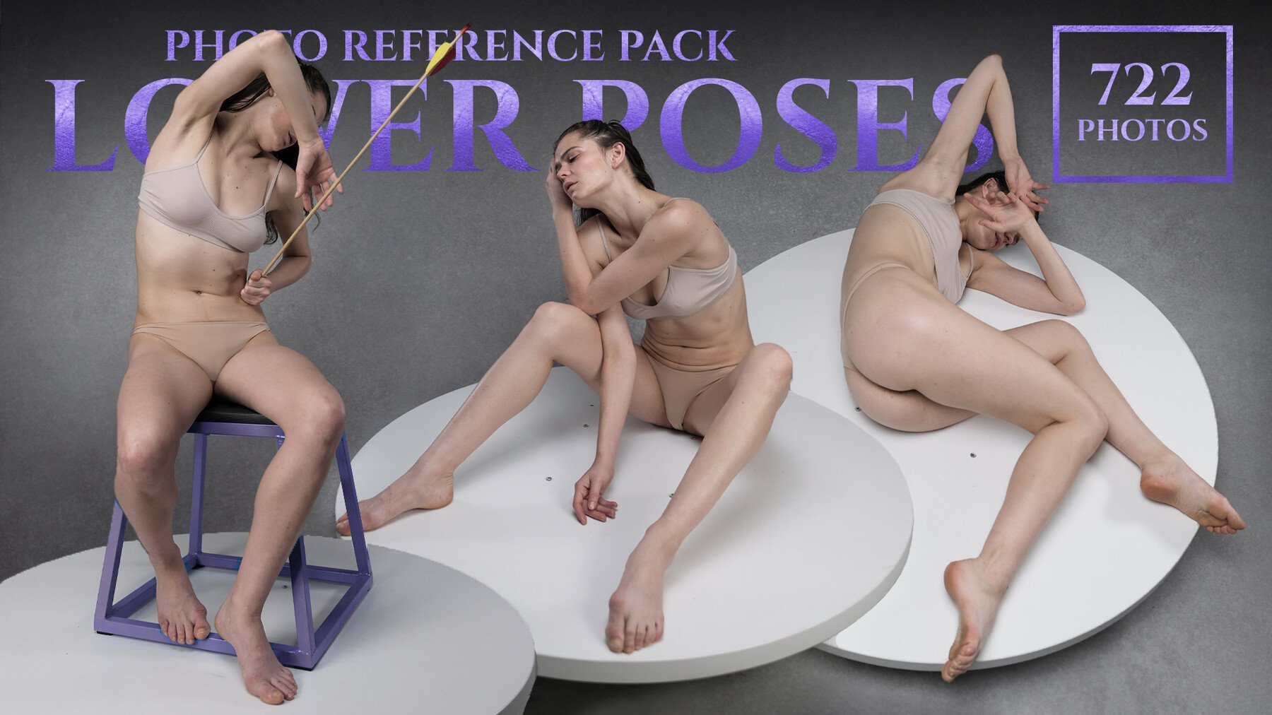 A Lower Female Poses- Photo Reference Pack For Artists 722 JPEGs