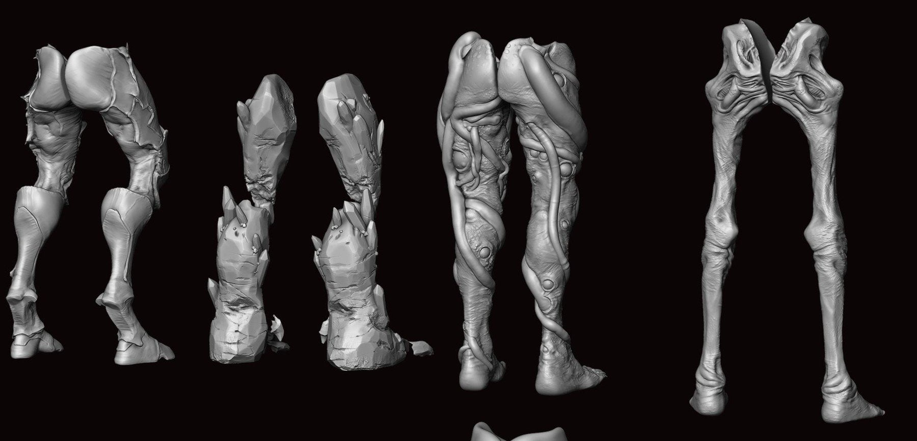 LEGS - 33 Character & Creature legs Zbrush Insertmesh Brush