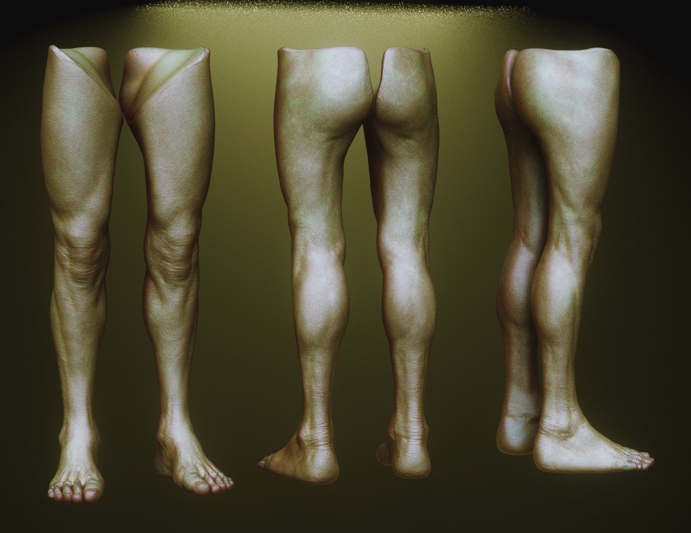 LEGS - 33 Character & Creature legs Zbrush Insertmesh Brush