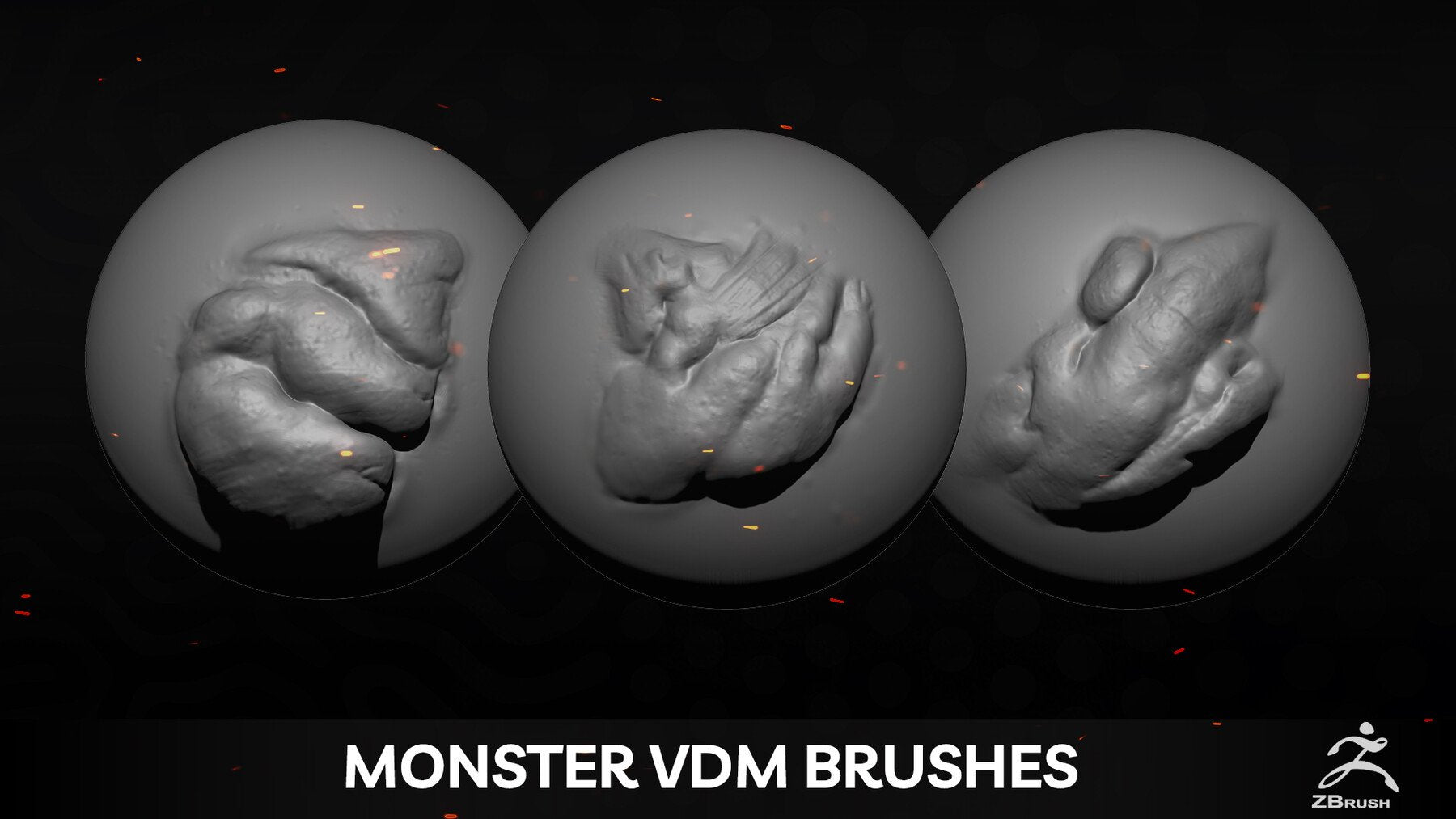 50 Zombie And Monster VDM Brushes + Alpha