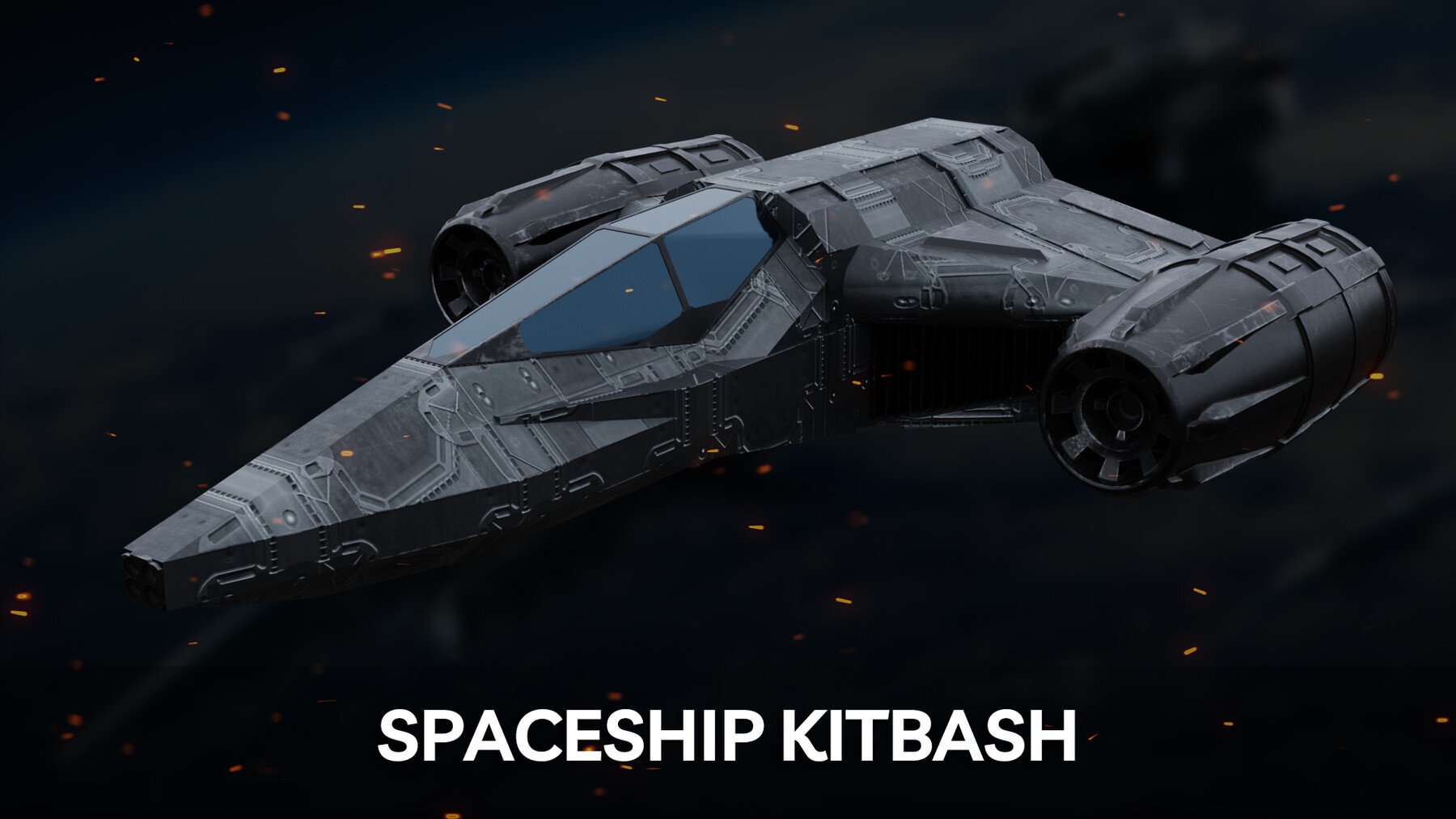 34 Spaceships Kitbash + Texture & UV's For Concept Art And Game