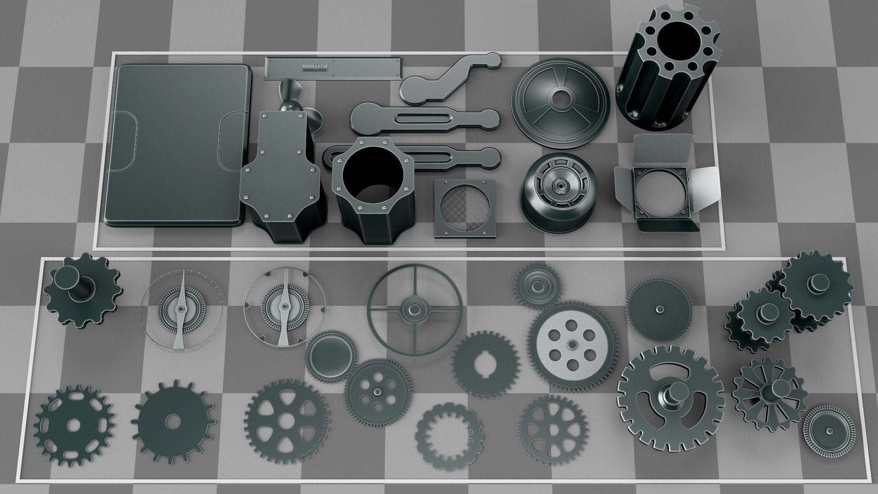 100+ Steampunk KITBASH PACK (Zbrush IMM Brushes) Game ready topology