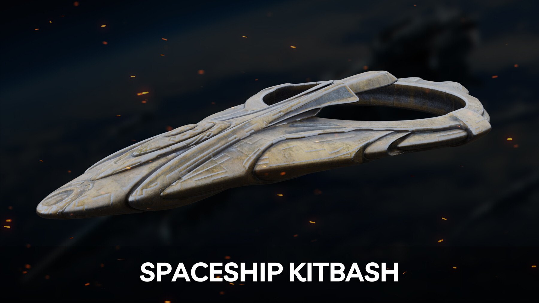 34 Spaceships Kitbash + Texture & UV's For Concept Art And Game