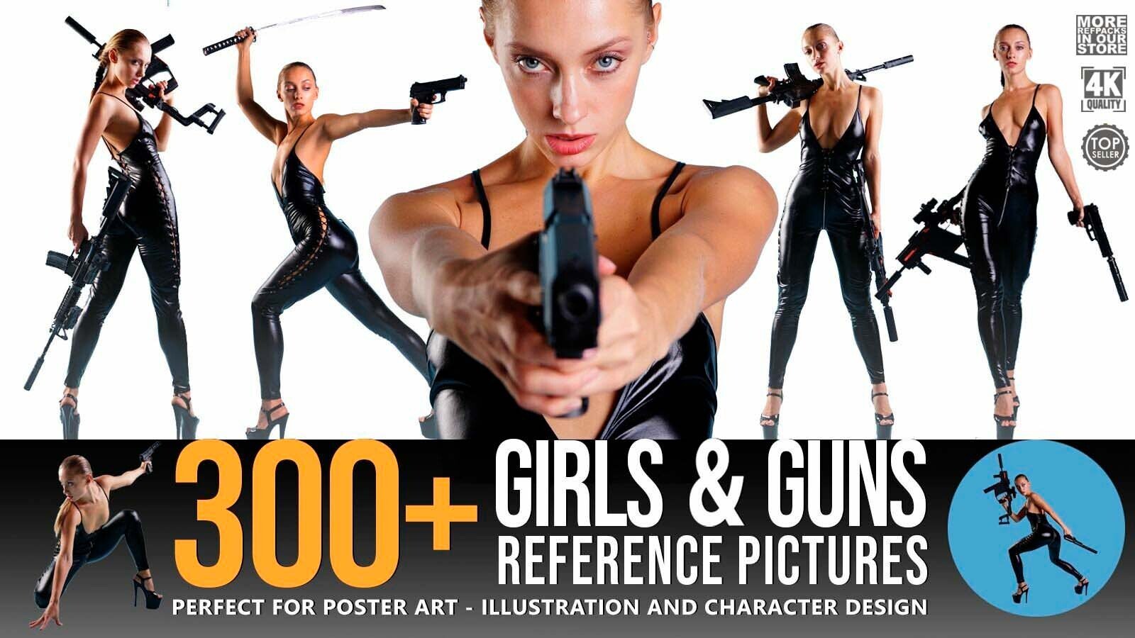 300+ Girls & Guns Reference Pictures