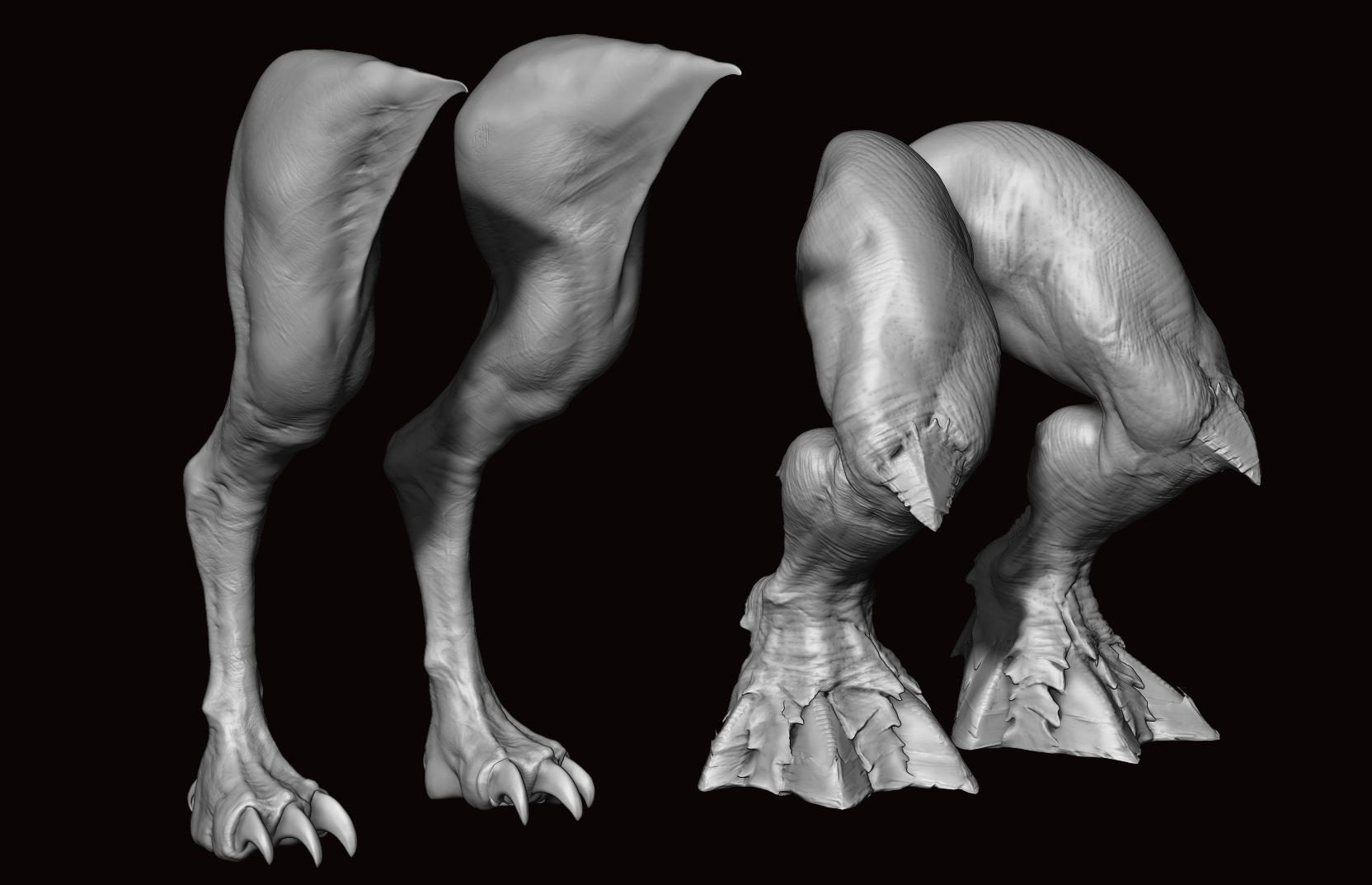 LEGS - 33 Character & Creature legs Zbrush Insertmesh Brush