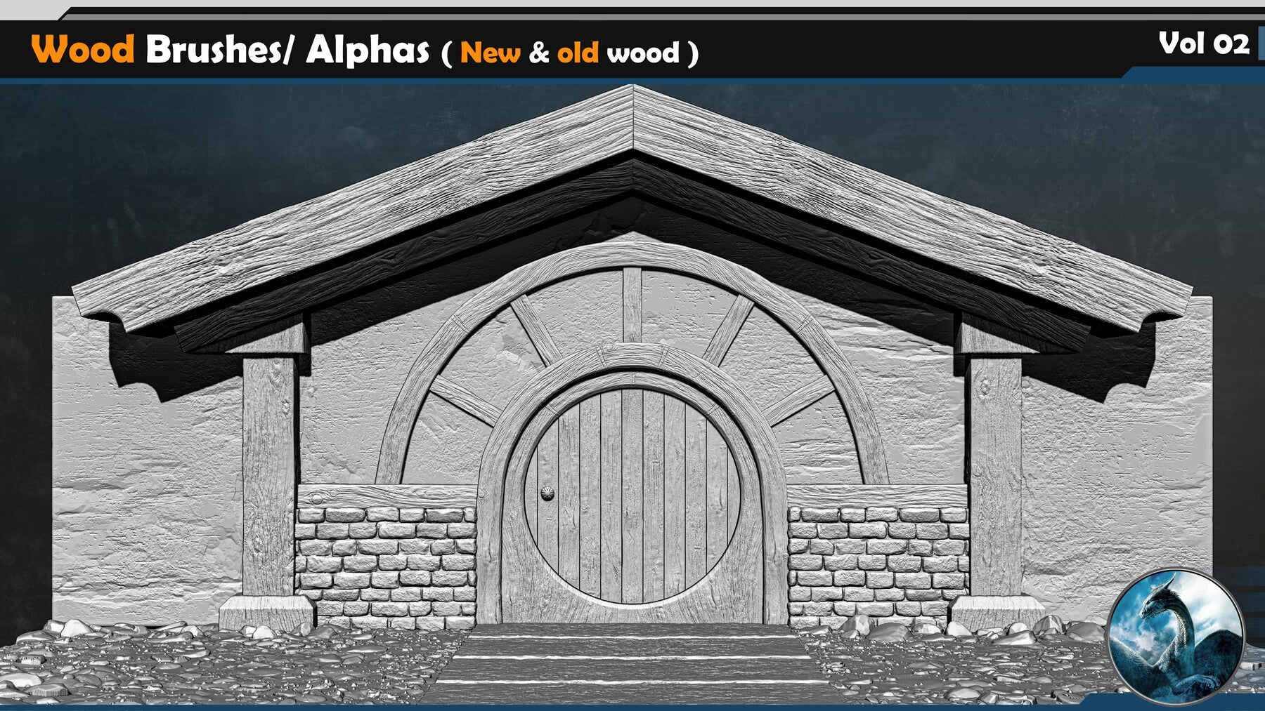 Wood VDM Brushes / Alphas ( New & old wood ) Vol 02