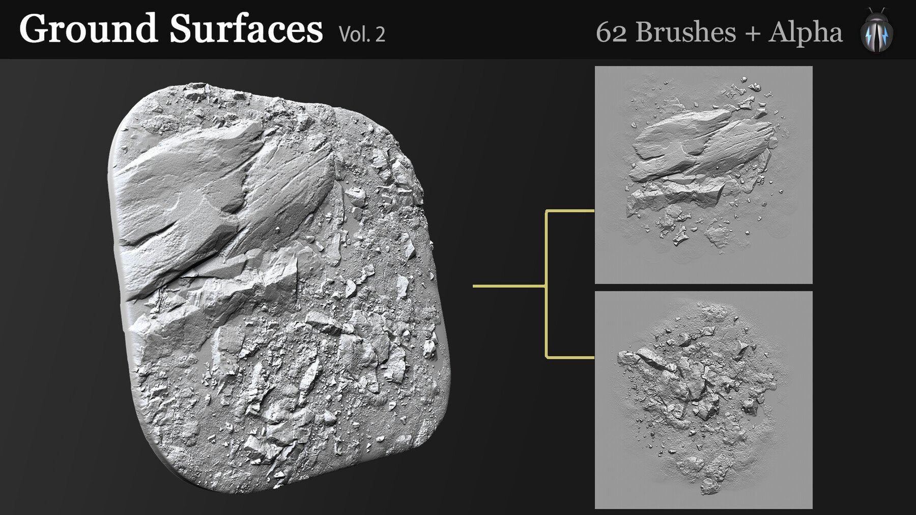 Ground Surfaces Vol.2 4K Brushes and Alpha Pack