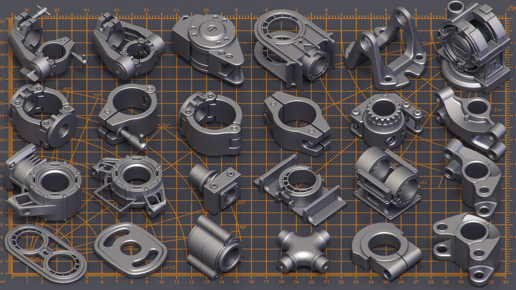 Mega Pack Sci-Fi Hard Surface KITBASH 400 DETAILS