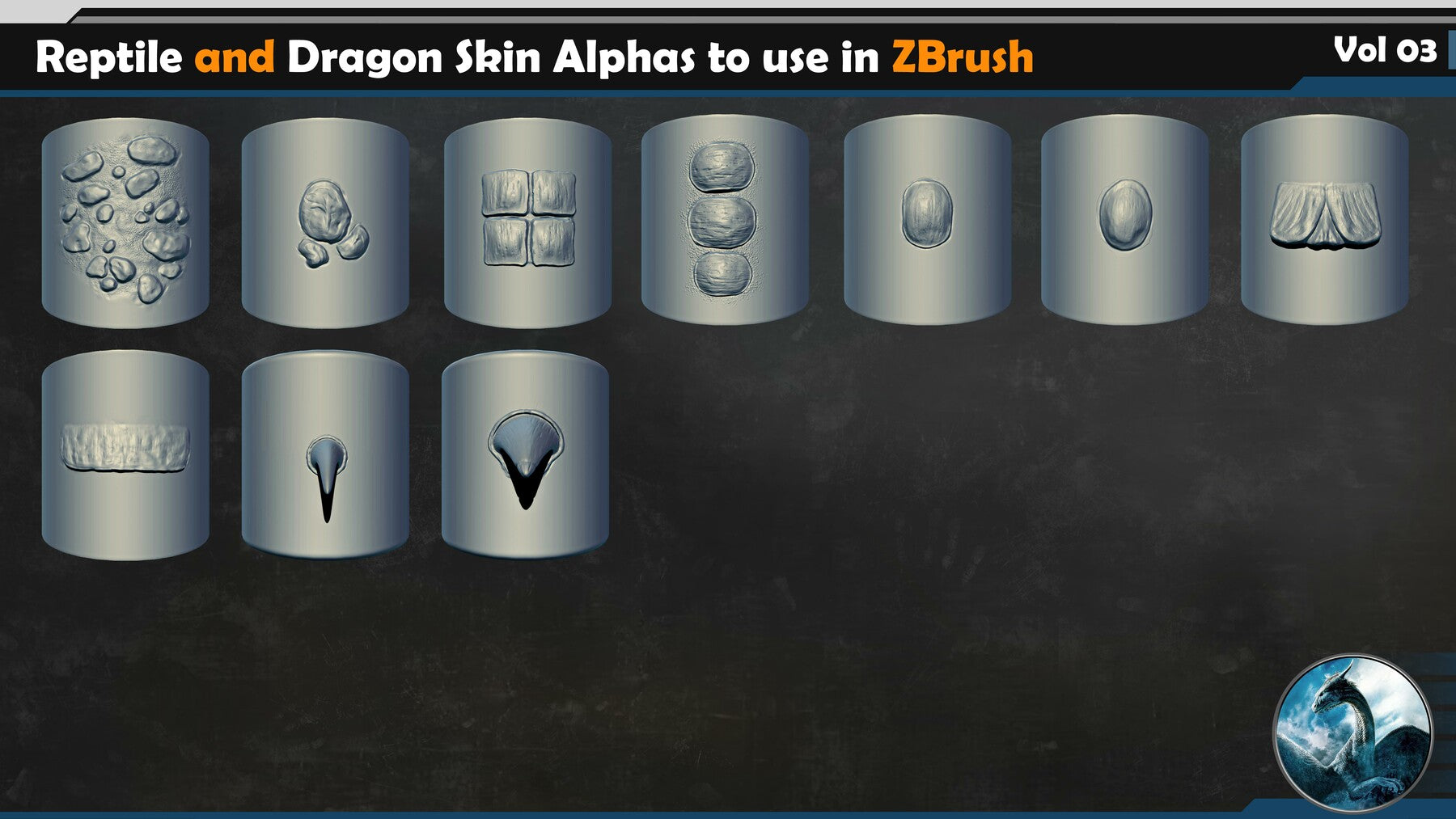 Reptile and Dragon Skin Brushes Vol 03