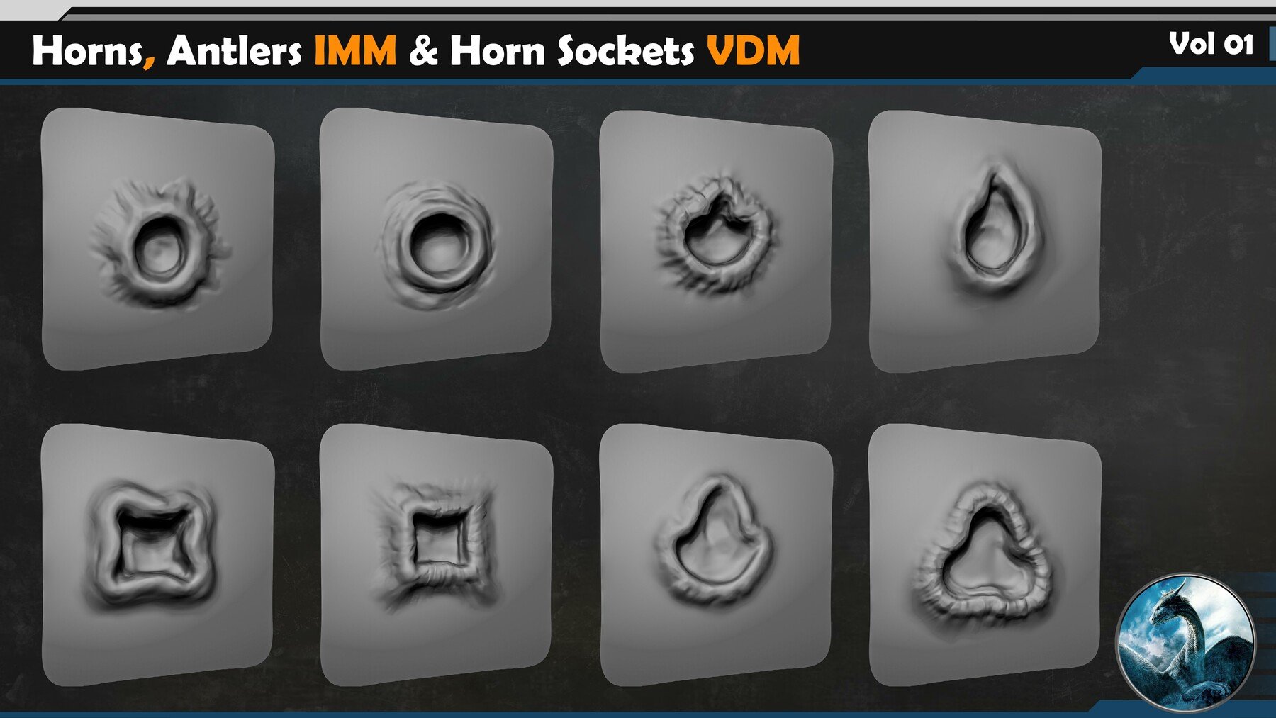 Horns and Antlers IMM & Horn Sockets VDM Vol 01