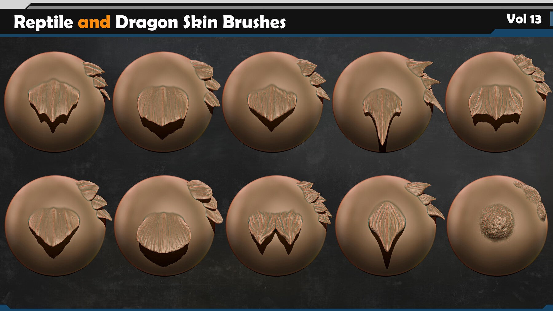 Reptile and Dragon Scale Brushes Vol 13