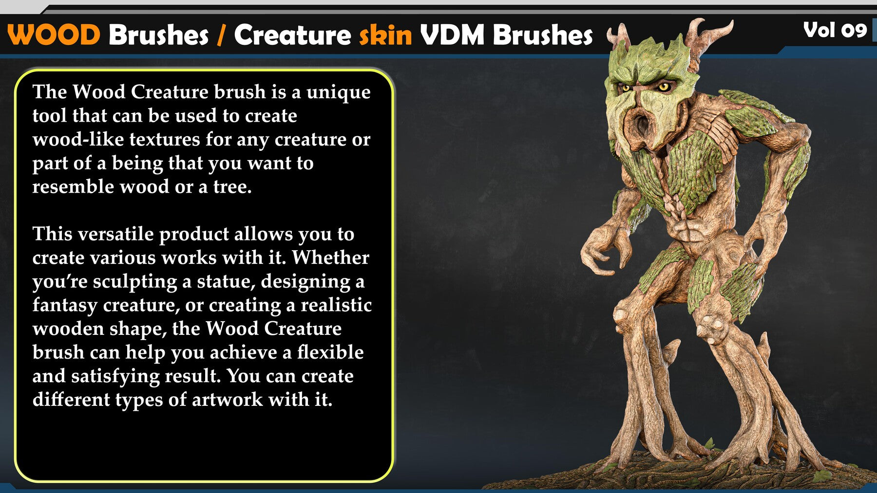 WOOD Brushes / Creature skin VDM Brushes Vol 09