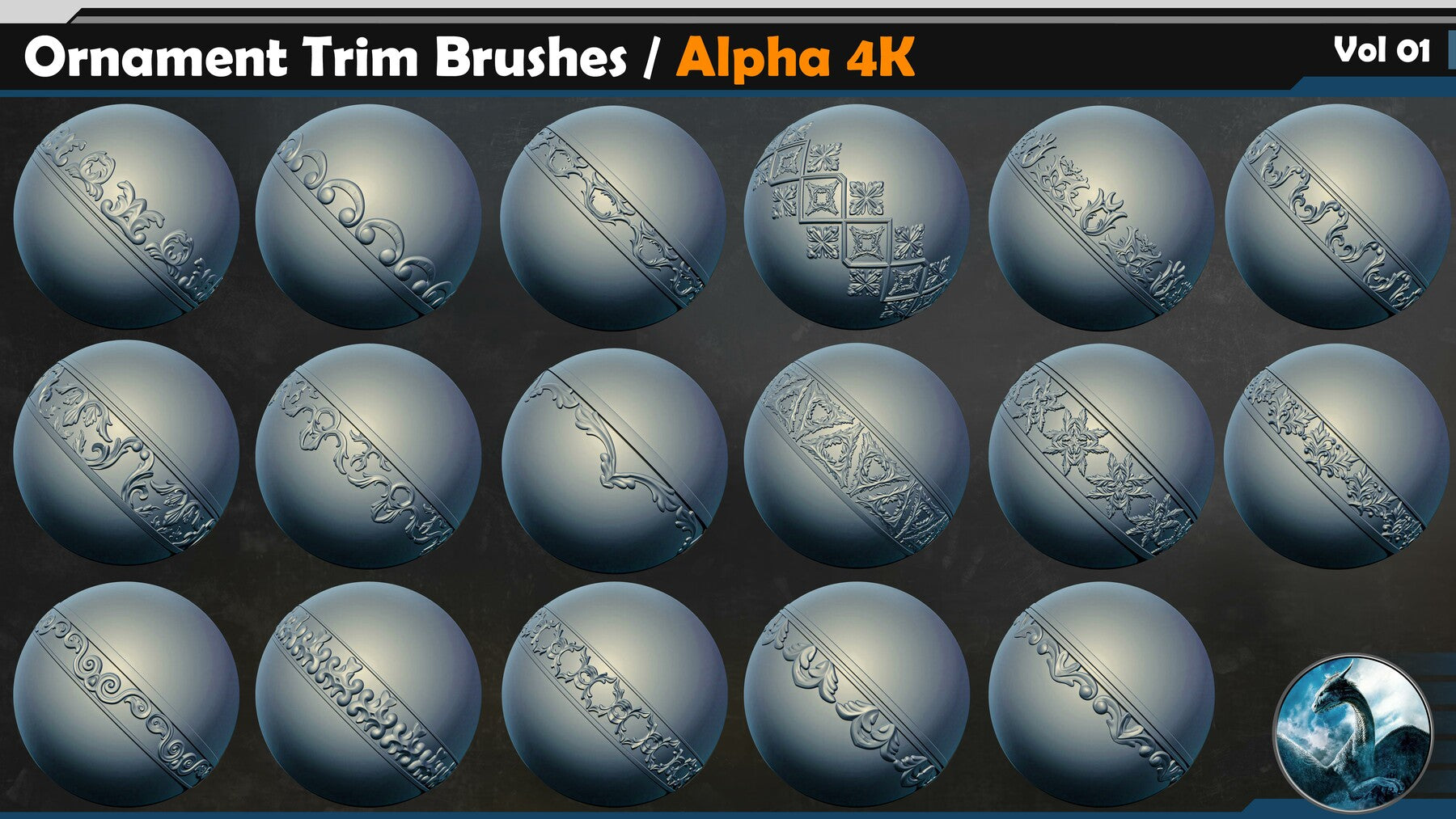 Ornament Trim Brushes Vol 01