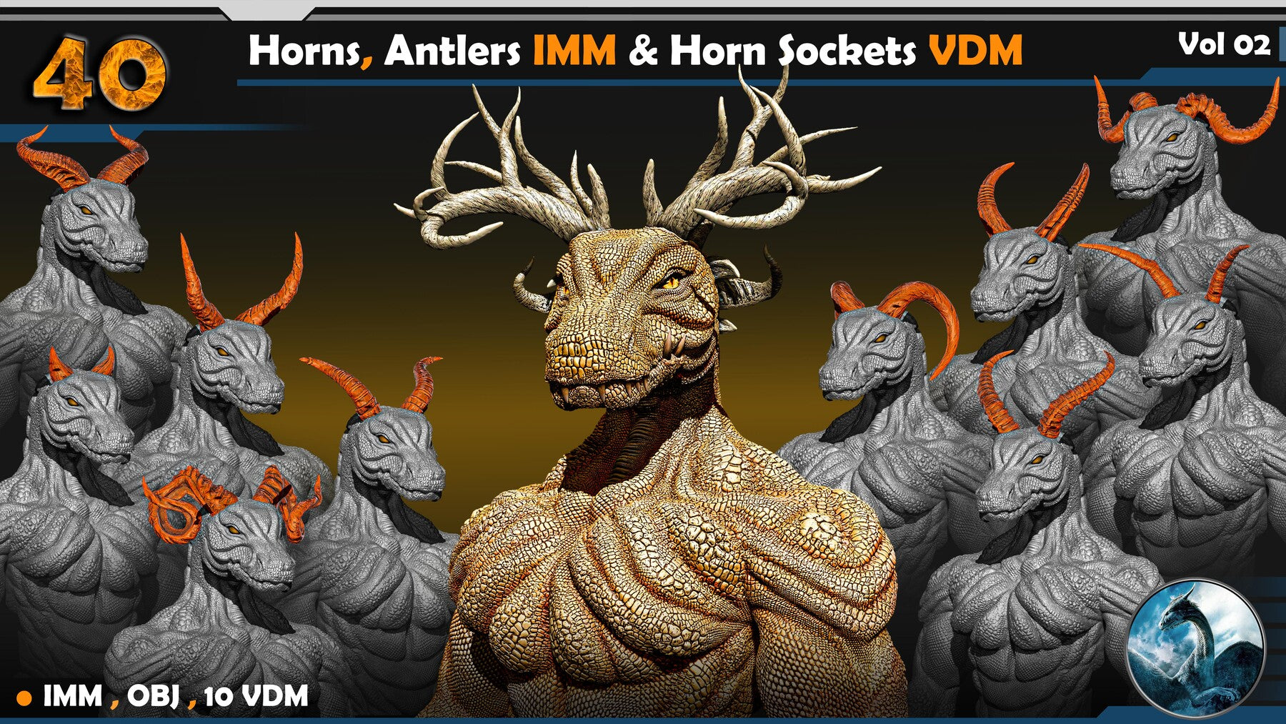 Horns and Antlers IMM & Horn Sockets VDM Vol 02