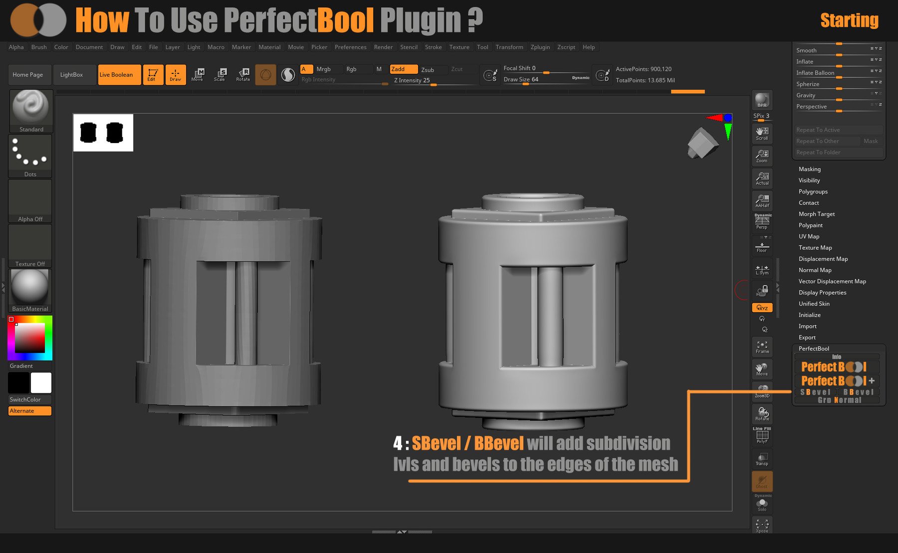 Zplugin PerfectBool // Easy Hard Surface for Artists