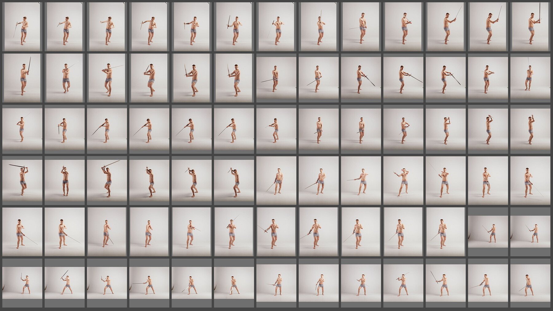 600+ Reference Photos - Sword Fighting (Sequential Movement)