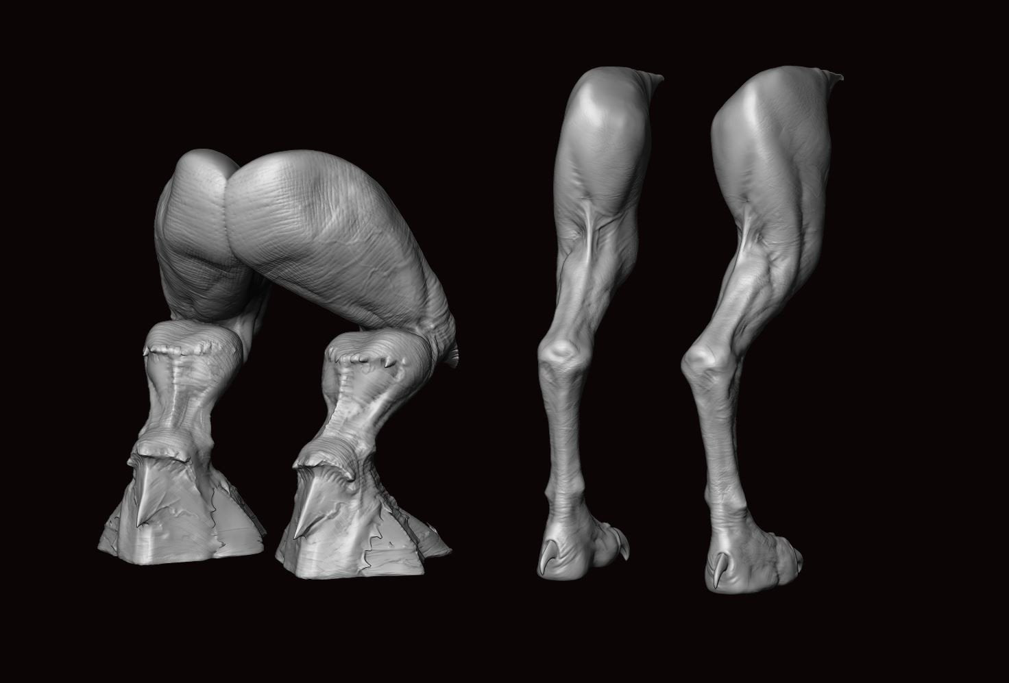 LEGS - 33 Character & Creature legs Zbrush Insertmesh Brush