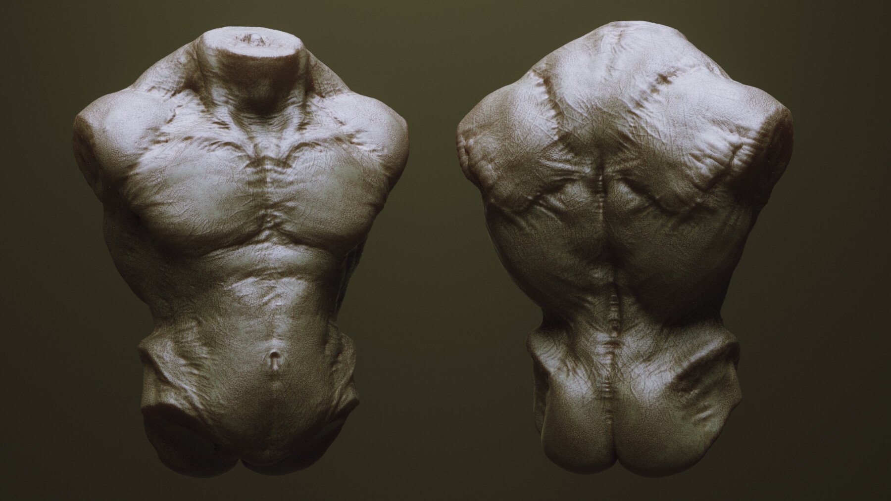 TORSOS - 33 Character & Creature Zbrush Insertmesh Brush