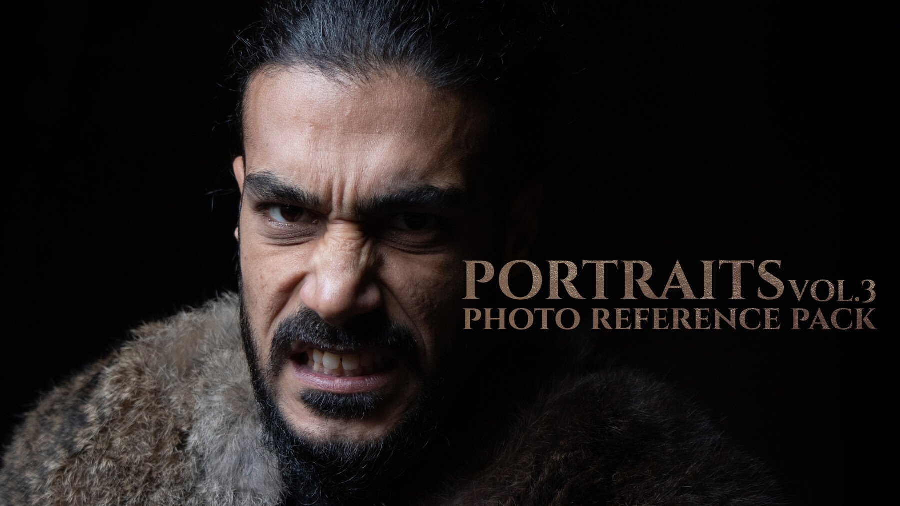 Portraits vol. 3 (Model: Arash) - Reference Photo Pack for Artists 400 JPEGs