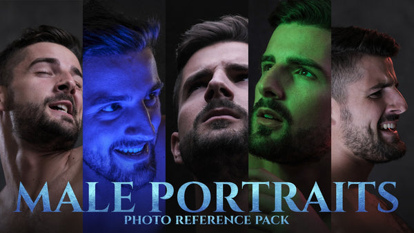 A Male Portraits Photo Reference Pack for Artists 895 JPEGs