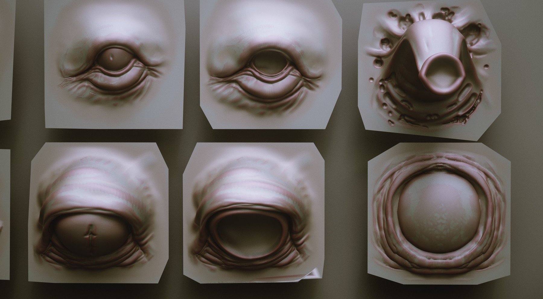 EYES - 28 Zbrush VDM creature eyes + 15 Eyeballs IMM brush