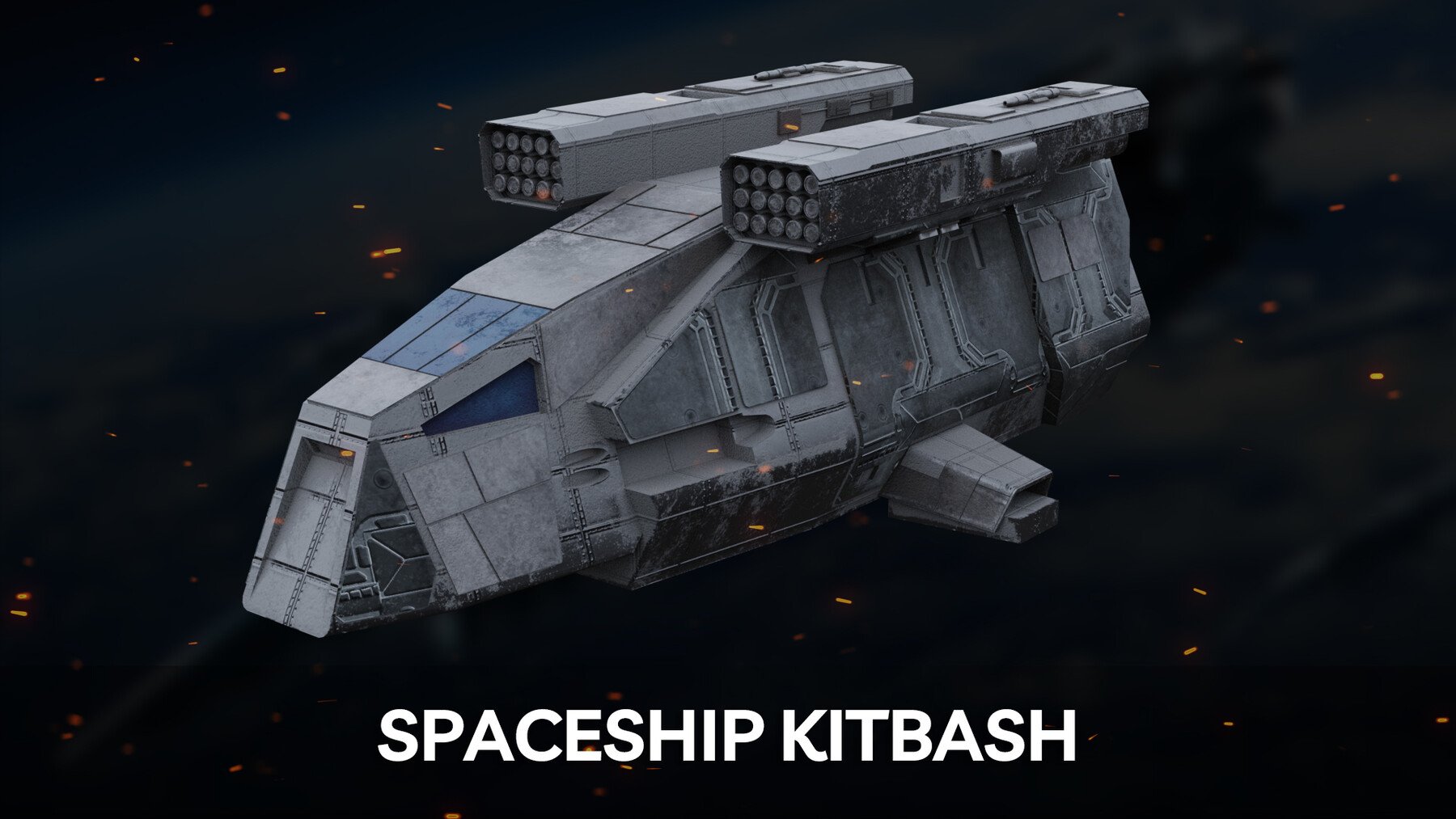 34 Spaceships Kitbash + Texture & UV's For Concept Art And Game