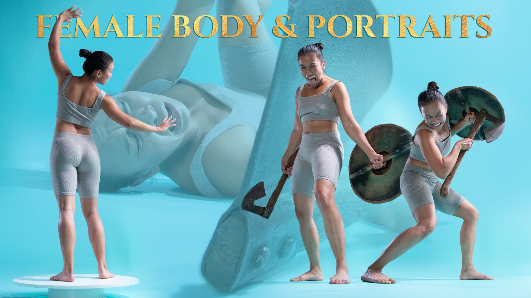 Female Body & Portraits vol. 2 - Photo Reference Pack for Artists 739 JPEGs