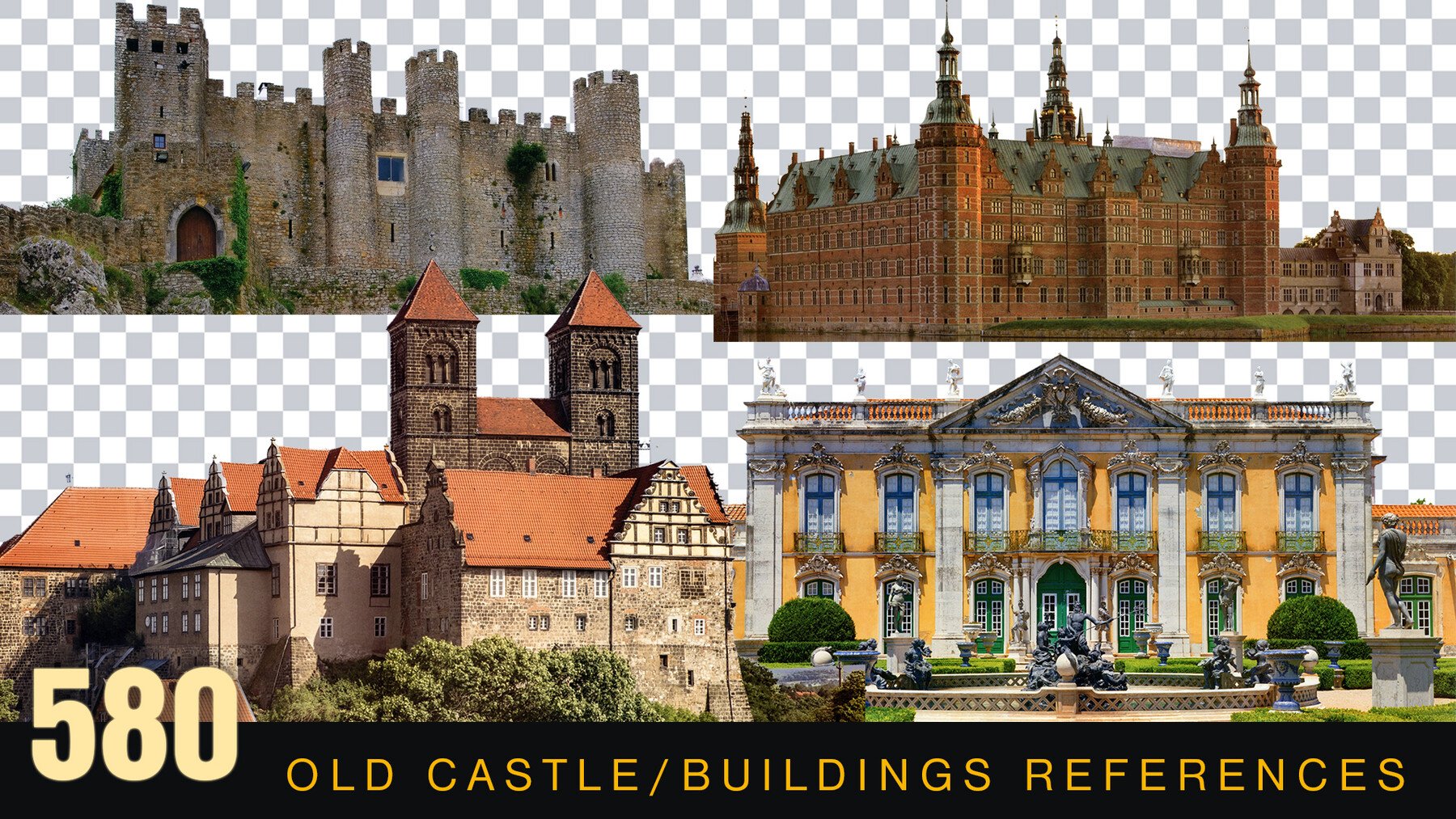 580 Castles/Old Buildings Refeent BG Resources For Matte Painting/Reference Images/Transparent BG Resources For Matte Printing