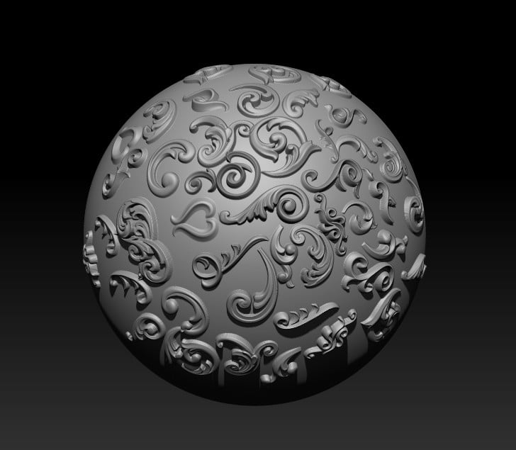 150 Ornament Brushes, 4K Alphas and 3D Models, Vol.01