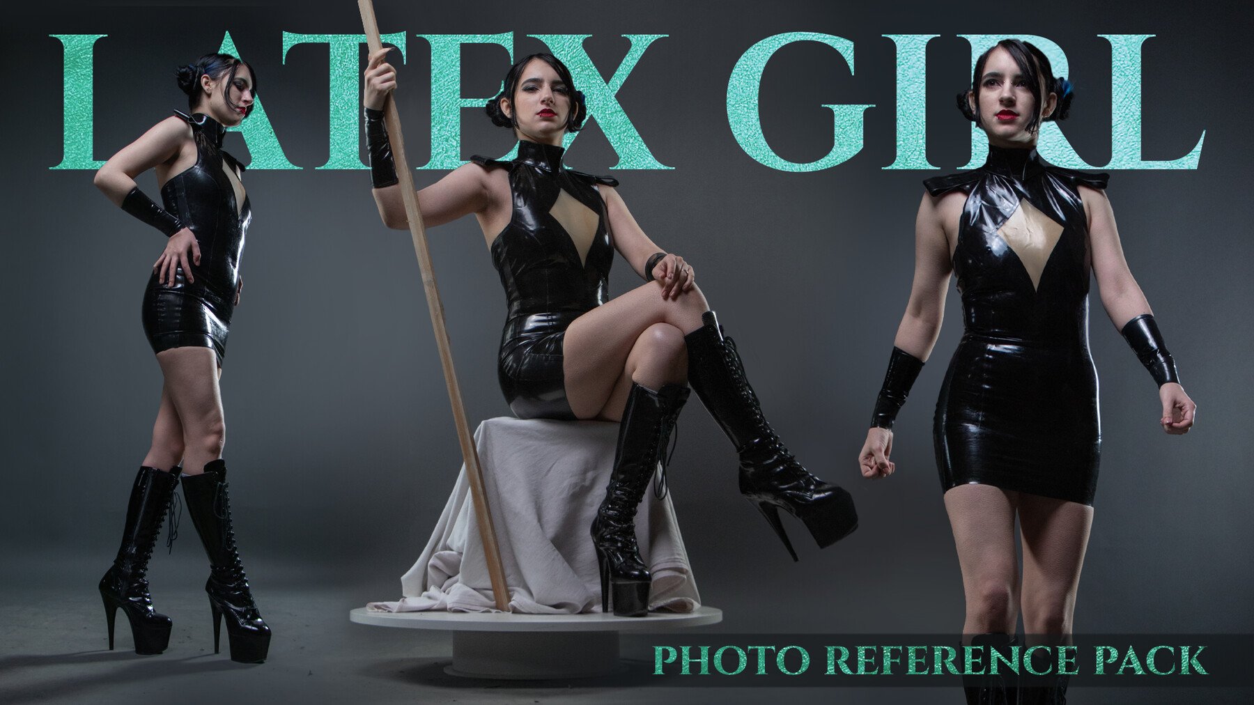 Latex Girl - Photo Reference Pack For Artists 398 JPEGs