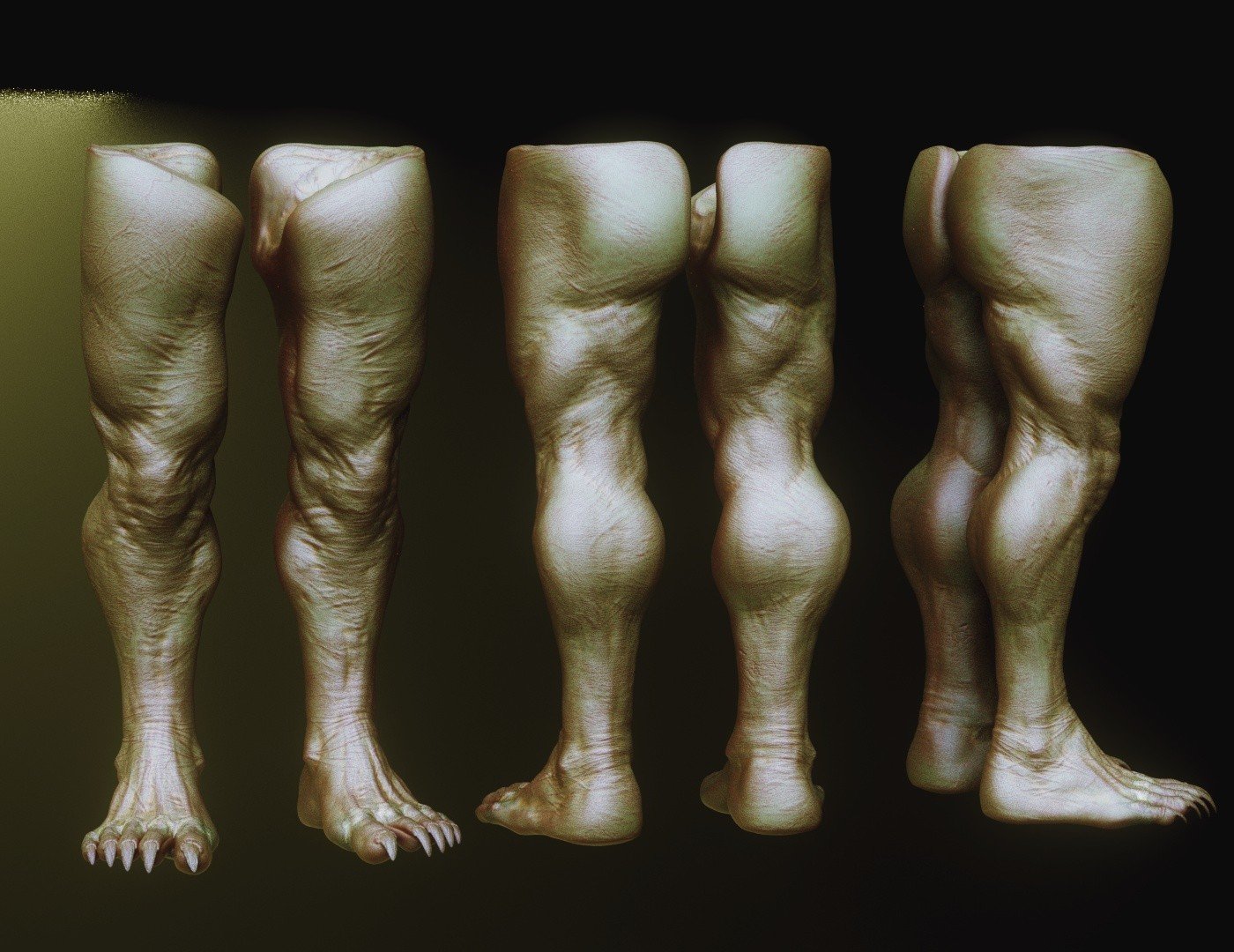 LEGS - 33 Character & Creature legs Zbrush Insertmesh Brush