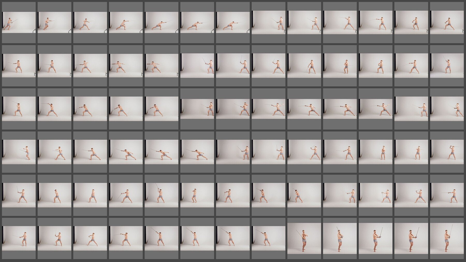 600+ Reference Photos - Sword Fighting (Sequential Movement)