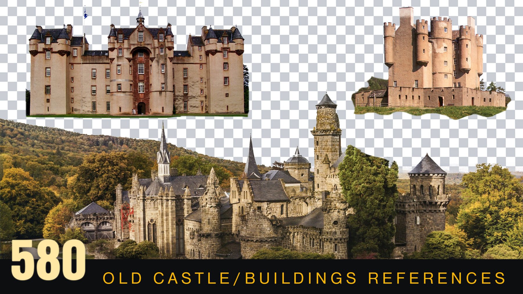 580 Castles/Old Buildings Refeent BG Resources For Matte Painting/Reference Images/Transparent BG Resources For Matte Printing