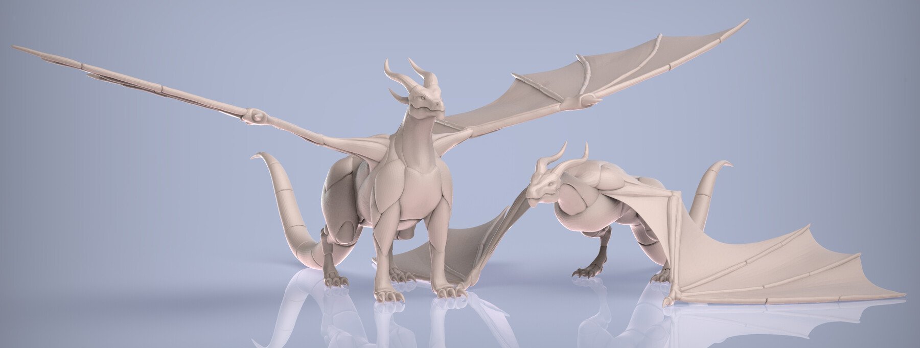 Dragon + Wyvern Base Meshes