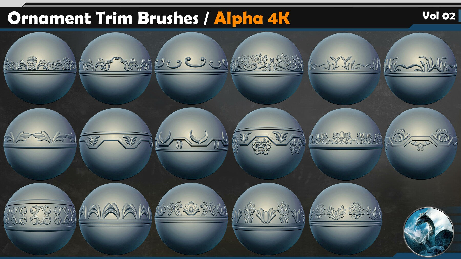 Ornament Trim Brushes Vol 02