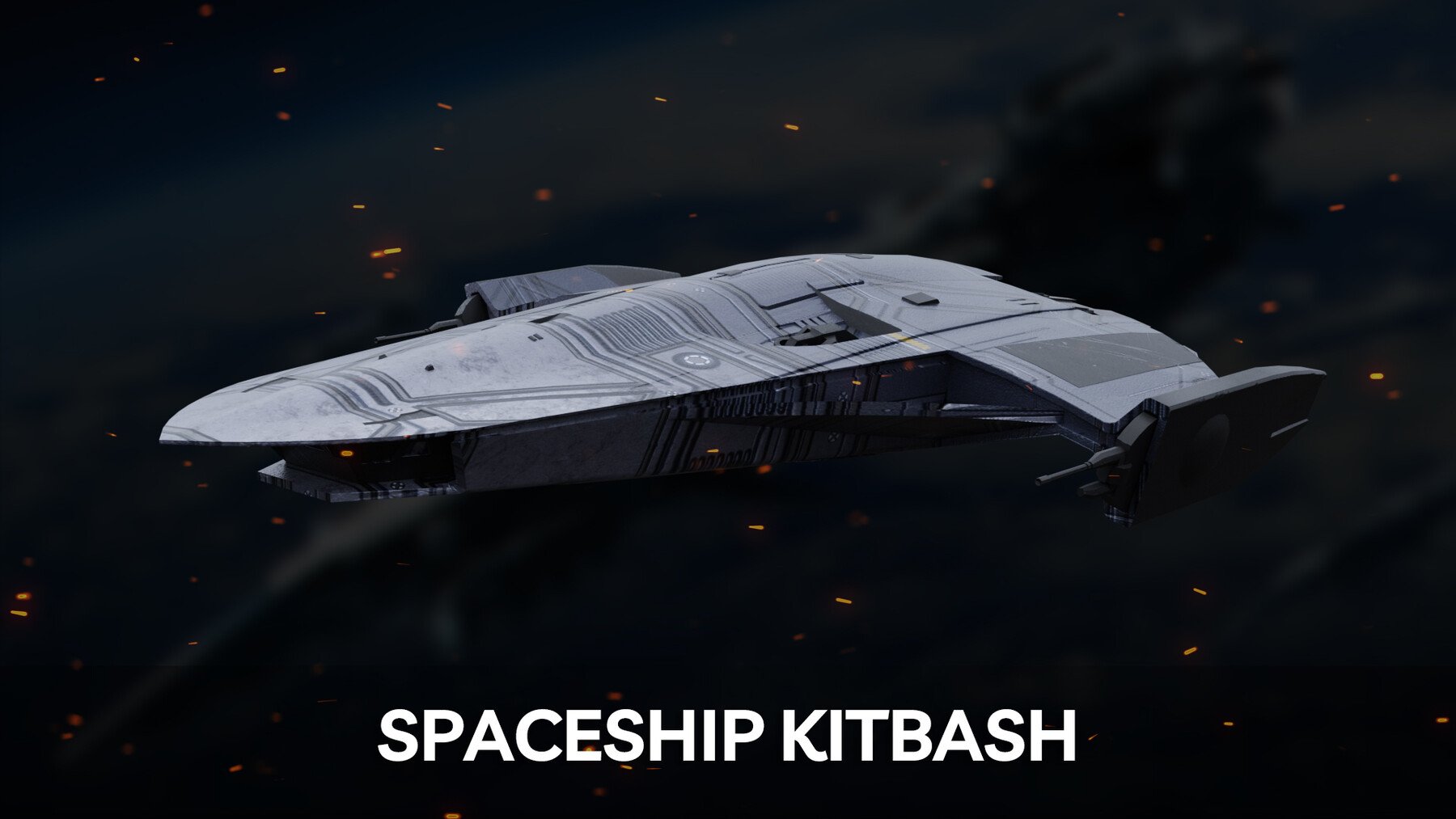 34 Spaceships Kitbash + Texture & UV's For Concept Art And Game