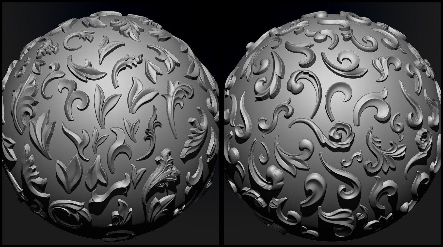 160 Ornament Brushes, 4K Alphas and 3D Models, Vol.03