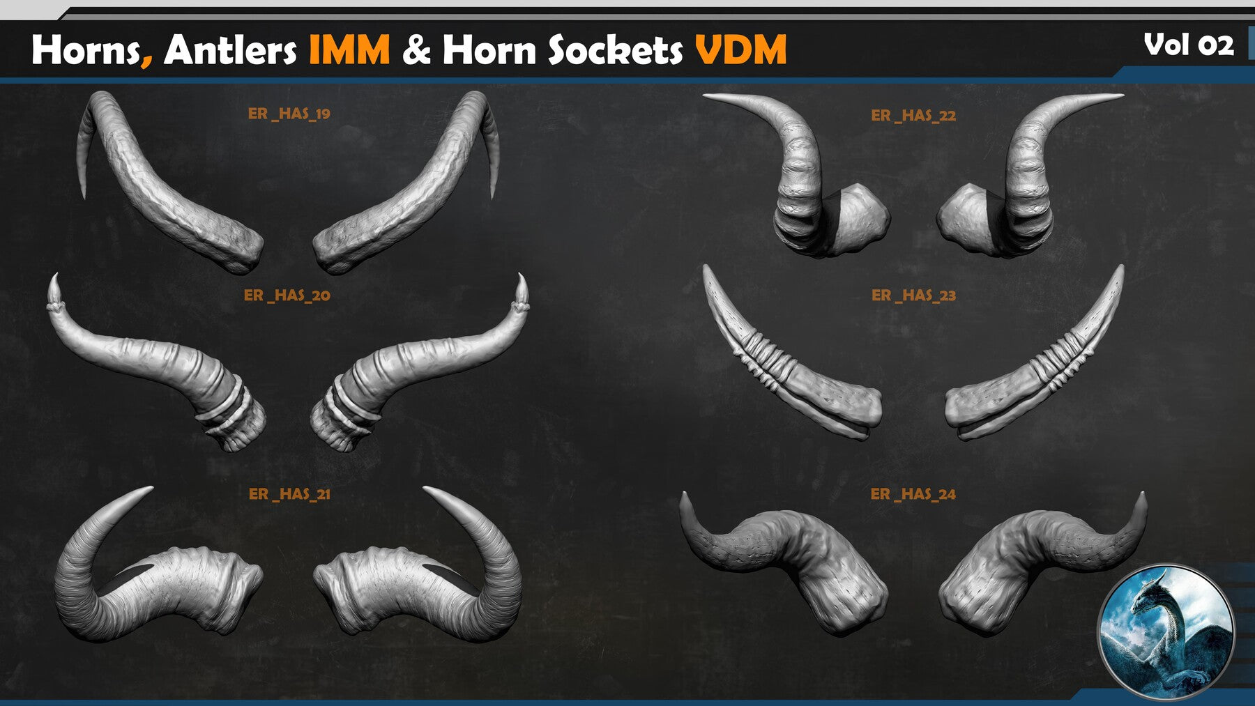 Horns and Antlers IMM & Horn Sockets VDM Vol 02