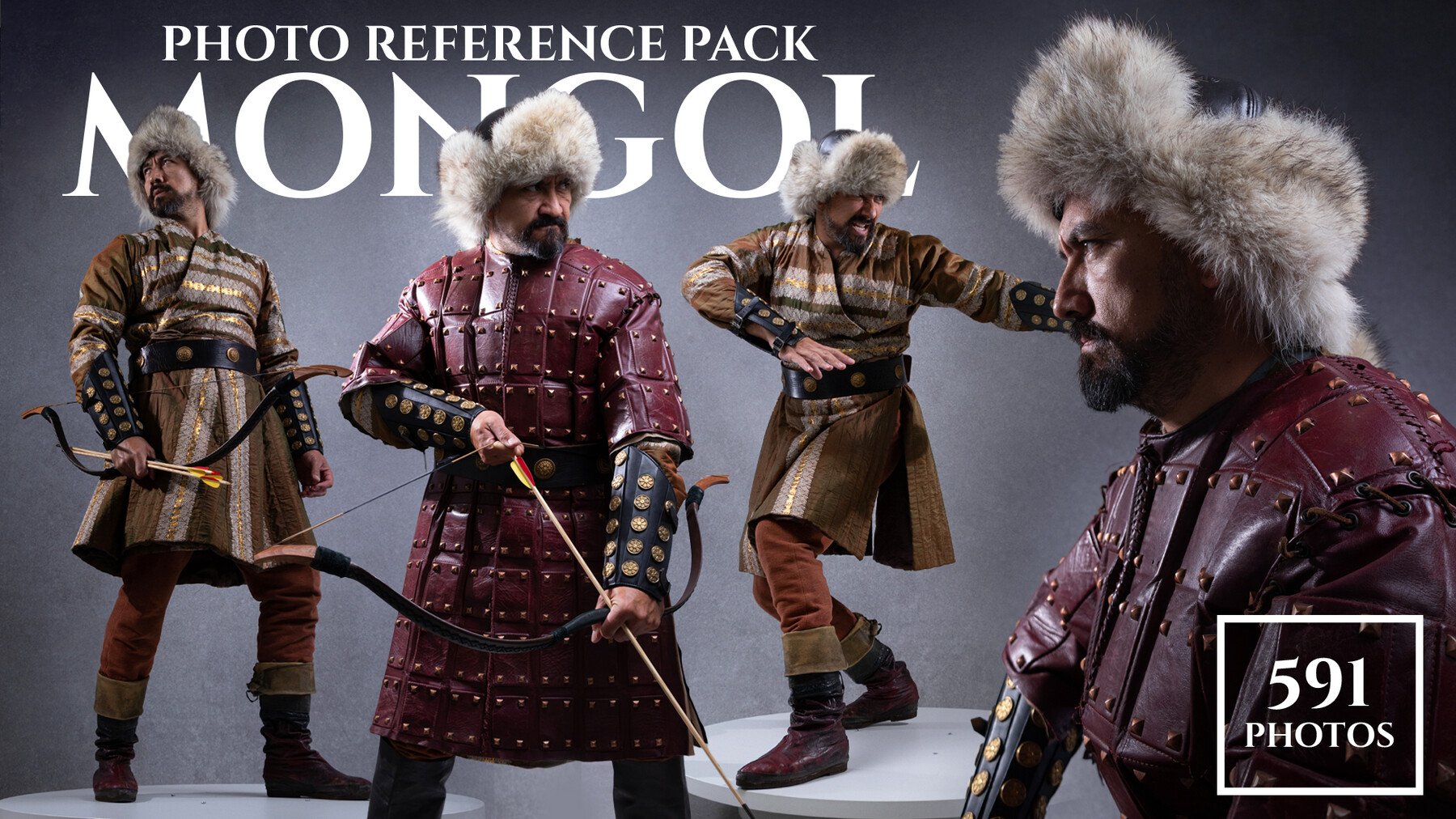 Mongol-Photo Reference Pack For Artists 591 JPEGs