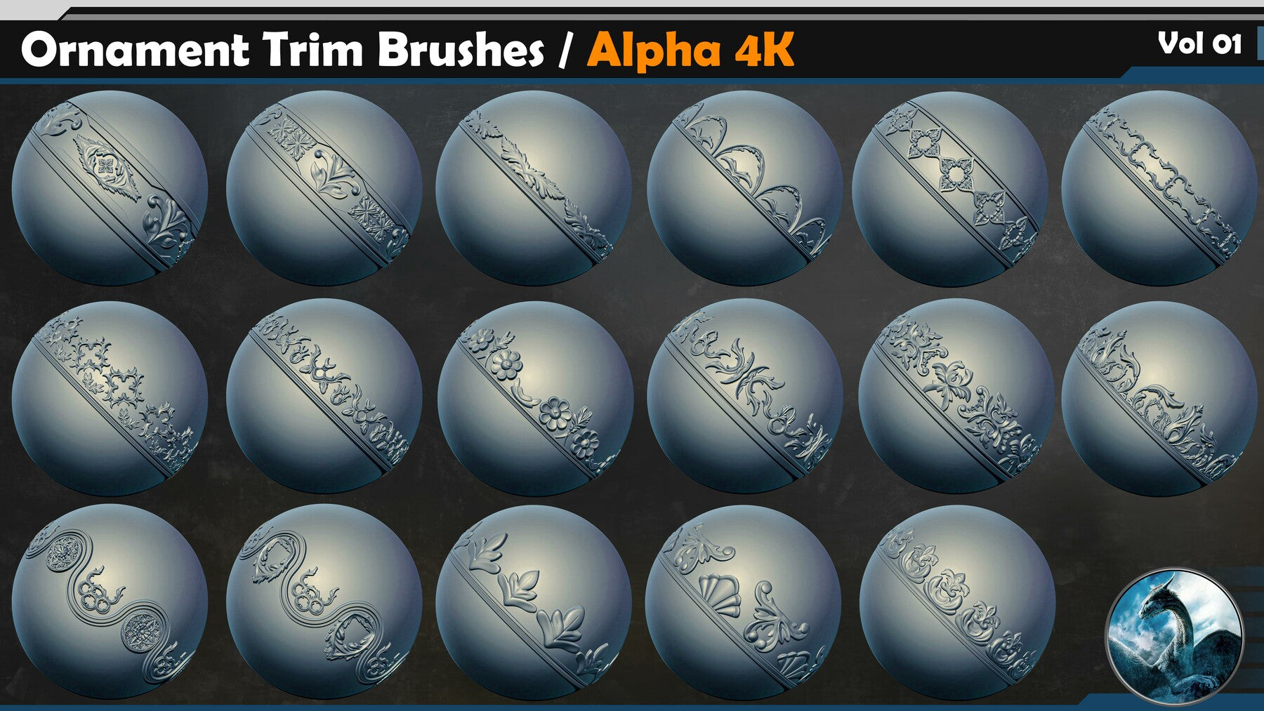 Ornament Trim Brushes Vol 01