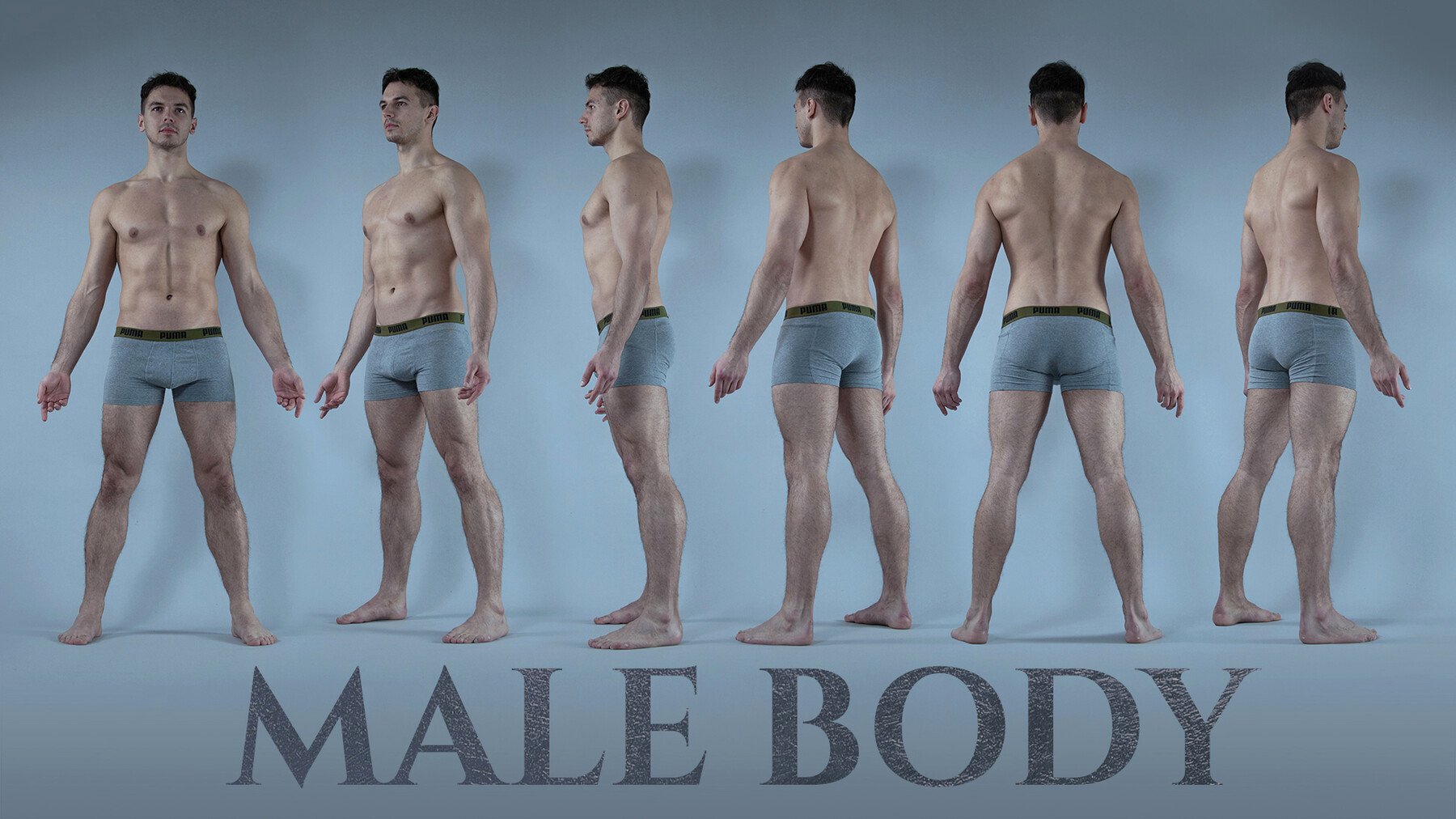 Male Body & Portraits - Photo Reference Pack 420+ JPEGs