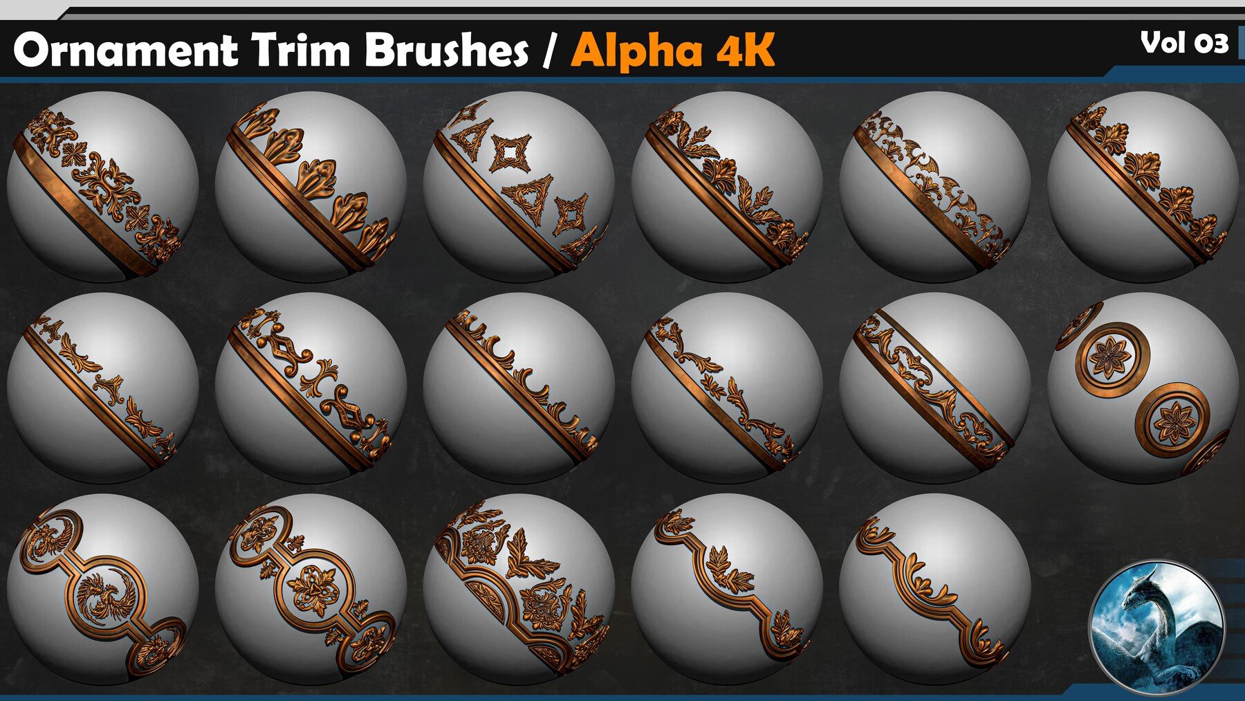 Ornament Trim Brushes Vol 03