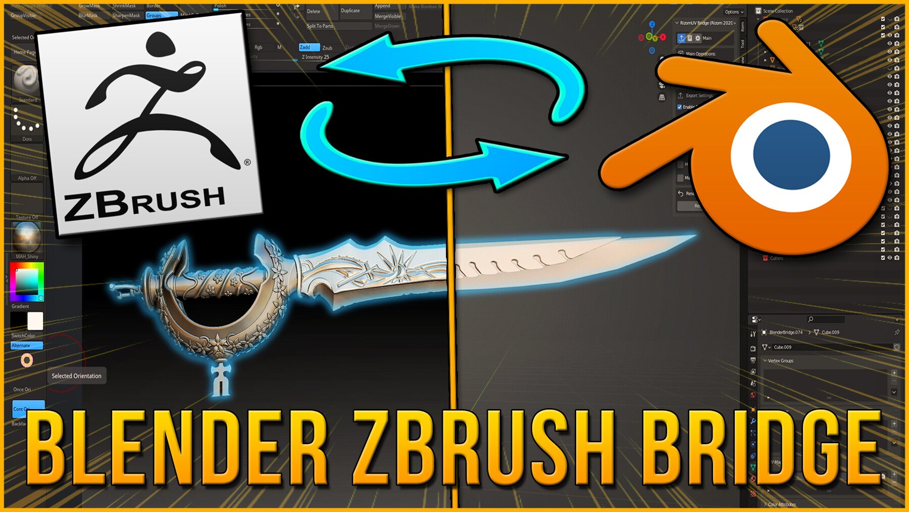 Blender to Zbrush Bridge (Windows Only)