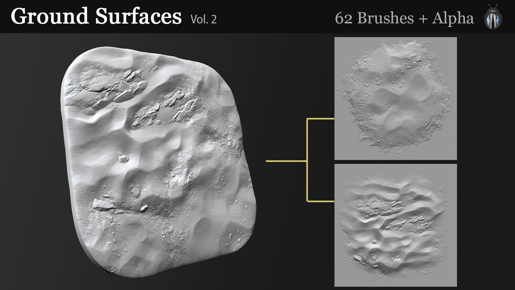 Ground Surfaces Vol.2 4K Brushes and Alpha Pack