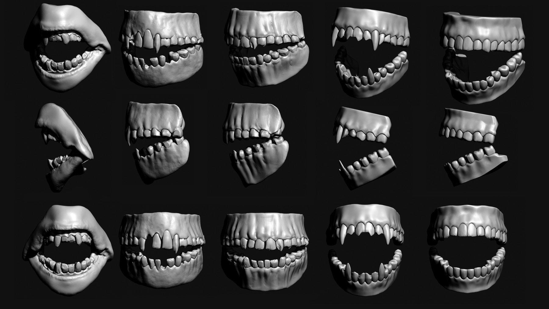 JAWS - 33 Monster Mouths 'n Skulls & IMM Brush Pack